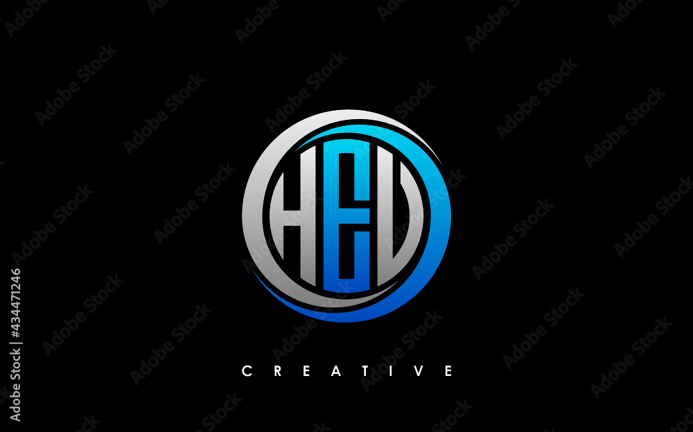 HEV Letter Initial Logo Design Template Vector Illustration HEV Letter Initial Logo Design Template Vector Illustration
