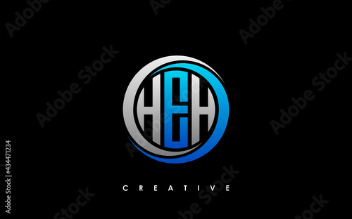 HEH Letter Initial Logo Design Template Vector Illustration