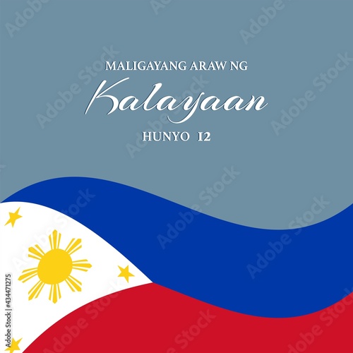 Philippines Independence Day Background Design. Vector Illustration. photo