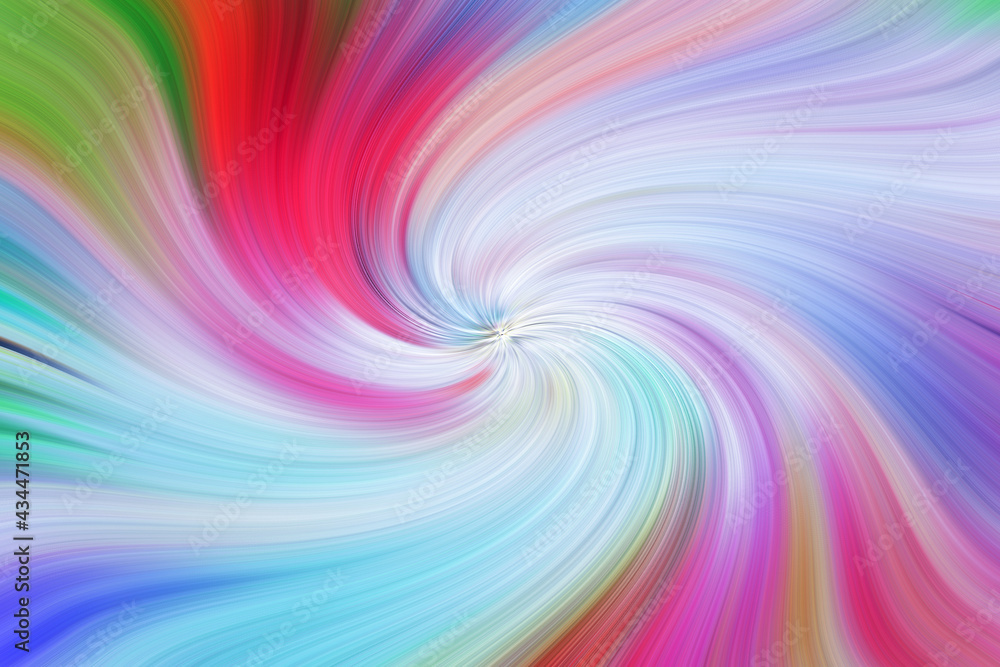 Colorful drawing vortex abstract background.