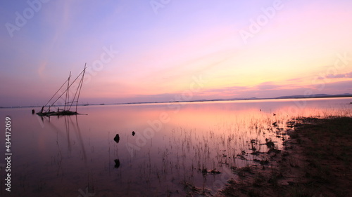 sunset on the river