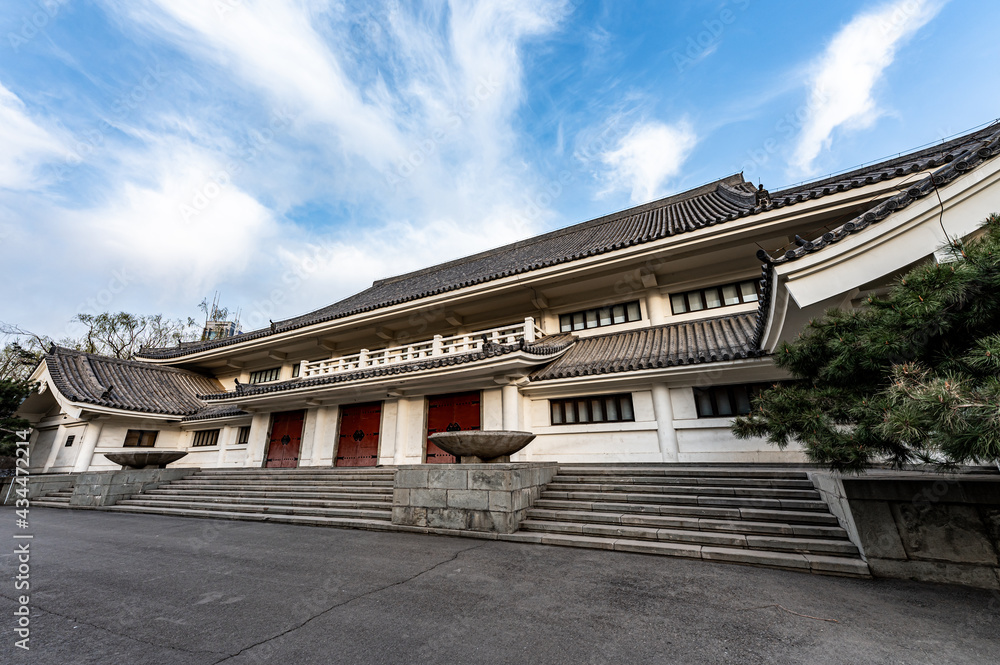 Historic building, the former site of the Shenwu Temple of Japan in the Puppet Manchukuo, Changchun, China Historic building, the former site of the Shenwu Temple of Japan in the Puppet Manchukuo, Changchun, China
