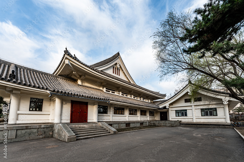 Historic building, the former site of the Shenwu Temple of Japan in the Puppet Manchukuo, Changchun, China Historic building, the former site of the Shenwu Temple of Japan in the Puppet Manchukuo, Changchun, China