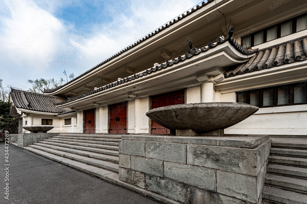 Historic building, the former site of the Shenwu Temple of Japan in the Puppet Manchukuo, Changchun, China Historic building, the former site of the Shenwu Temple of Japan in the Puppet Manchukuo, Changchun, China