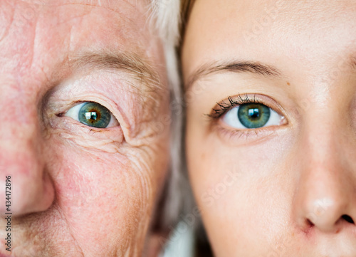 Φωτογραφία Family generation green eyes genetics concept