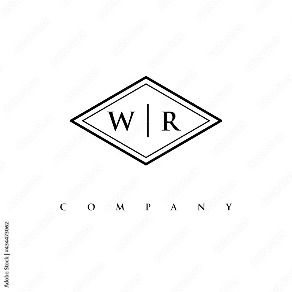 initial WR logo design vector initial WR logo design vector