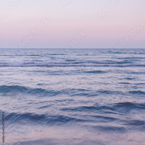 Ocean landscape of a purple sea background