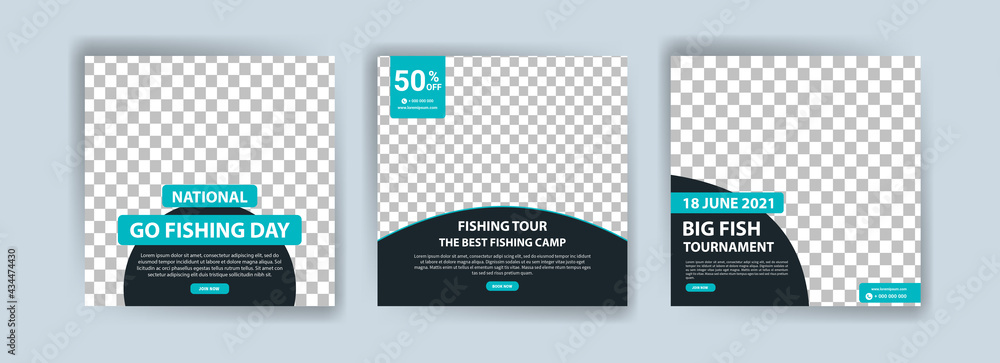 National go fishing day. Banners vector for social media ads, web ads, business messages, discount flyers and big sale banner. National go fishing day. Banners vector for social media ads, web ads, business messages, discount flyers and big sale banner.