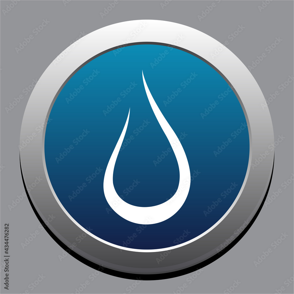 Fresh rain water droplet flat icon for apps Fresh rain water droplet flat icon for apps