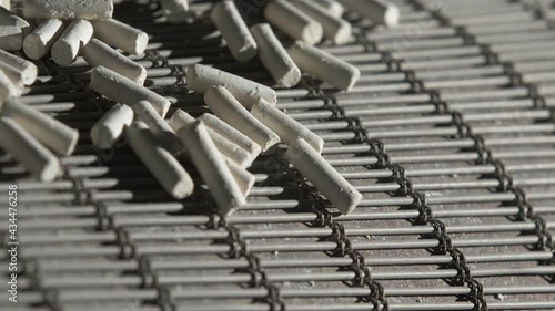 Different stages of manufacturing an industrial catalyst
