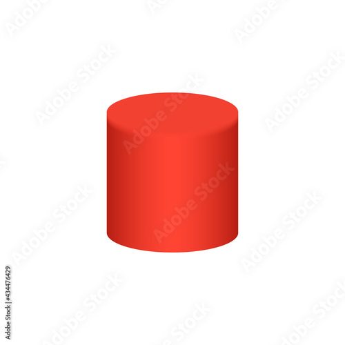 PVC plastic end cap hub vector design isolated on white background. Connect by slip socket for closing end of pipe in pipeline system. For plumbing, drainage, vent, waste, sewage and water supply.