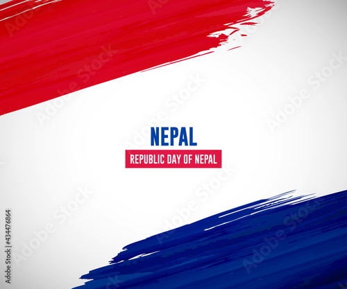 Happy republic day of Nepal with creative watercolor splash background