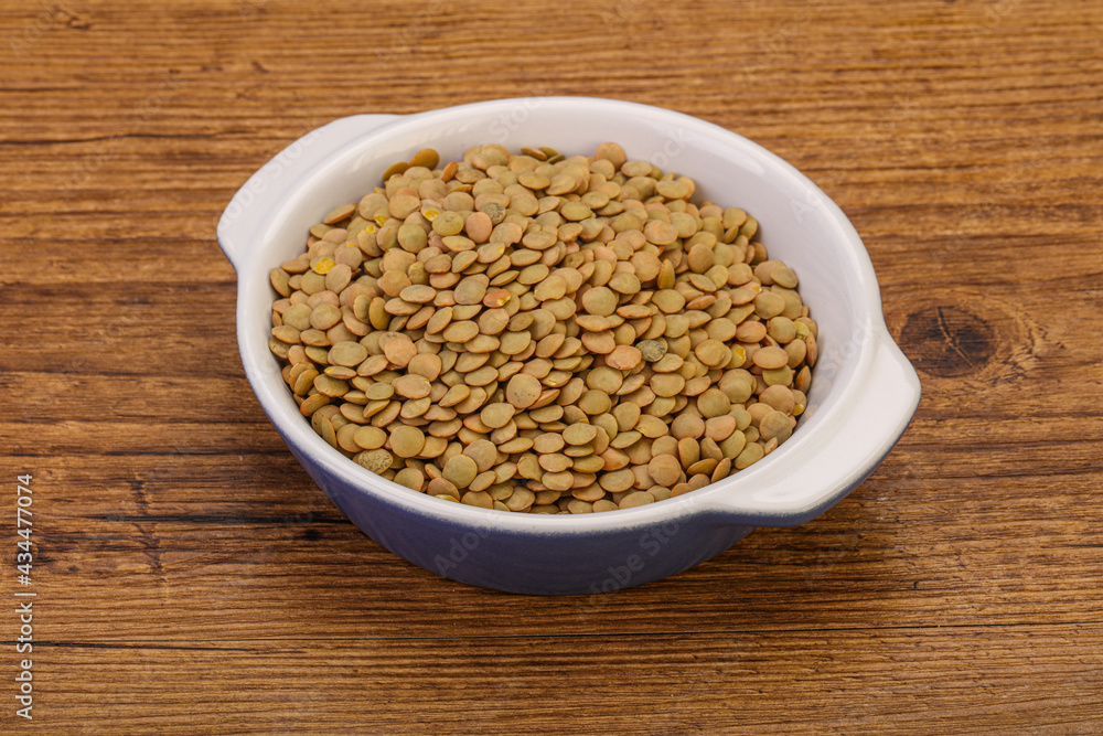 Vegan cuisine - Dry lentil heap Vegan cuisine - Dry lentil heap