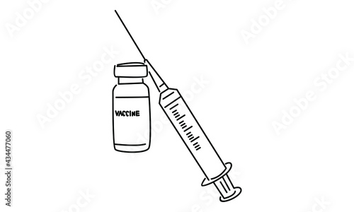 Virus vaccine vector illustration design