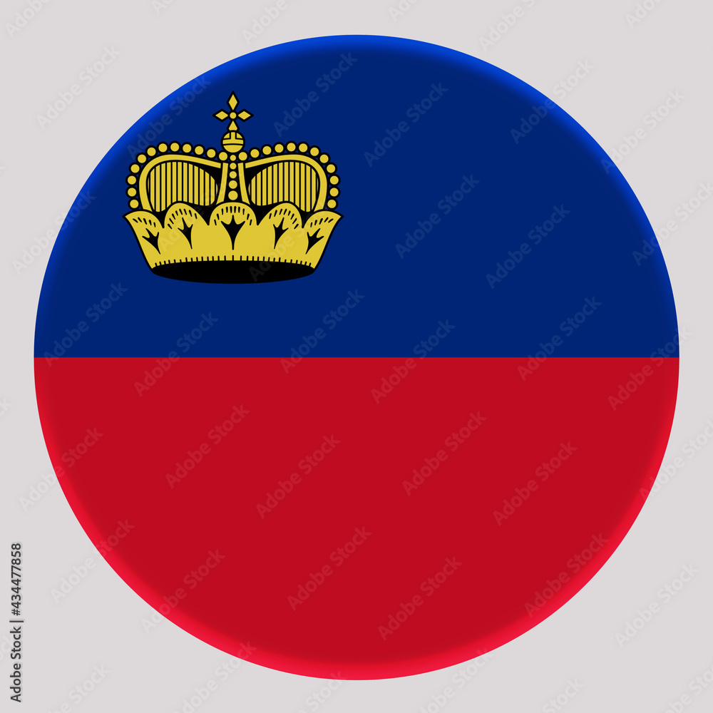 Obraz premium 3D Flag of Liechtenstein on circle