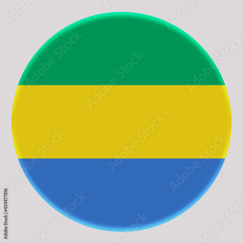 Free Download 3D Flag of Gabon on circle - GFXLoad