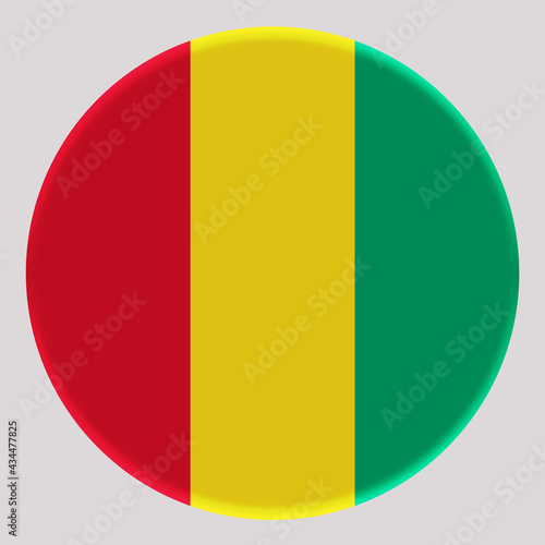 Free Download 3D Flag of Guinea on circle - GFXLoad