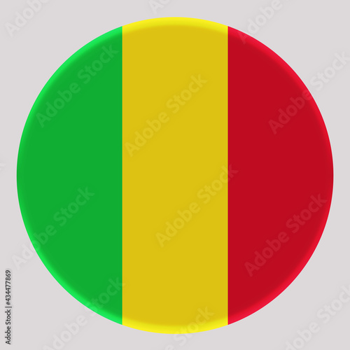 Free Download 3D Flag of Mali on circle - GFXLoad