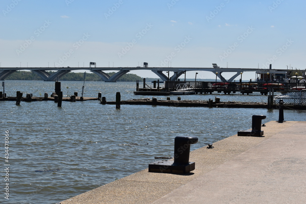 View of the Woodrow Wilson Bridge from Old Town Alexandria