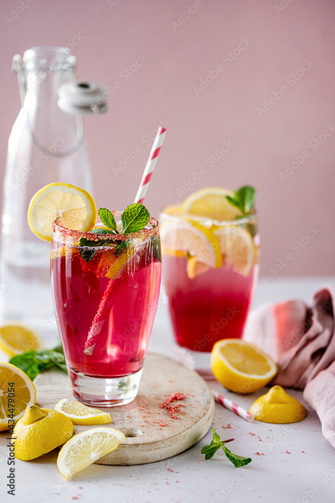 Frizzy red lemonade soda food photography Frizzy red lemonade soda food photography