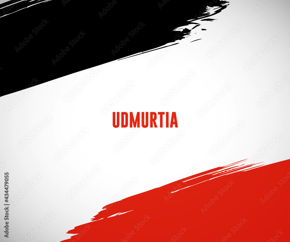 Happy national day of Udmurtia with creative watercolor splash background