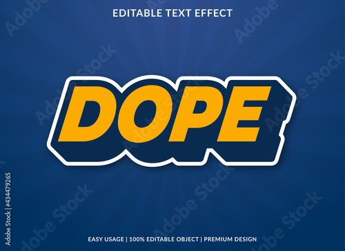 dope text effect template with bold style use for business logo and brand