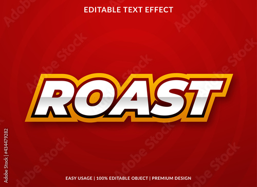 roast text effect template with bold style use for business logo and brand