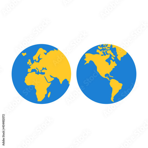 globe and map vector  network in the glabal  world map icon  earth sign in geography