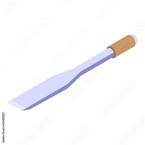 Wood chisel icon. Isometric of Wood chisel vector icon for web design isolated on white background
