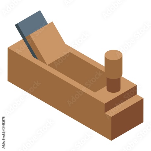 Wood working instrument icon. Isometric of Wood working instrument vector icon for web design isolated on white background