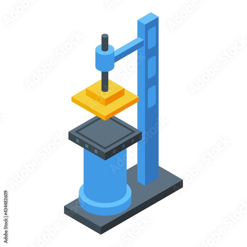 Factory press machine icon. Isometric of Factory press machine vector icon for web design isolated on white background