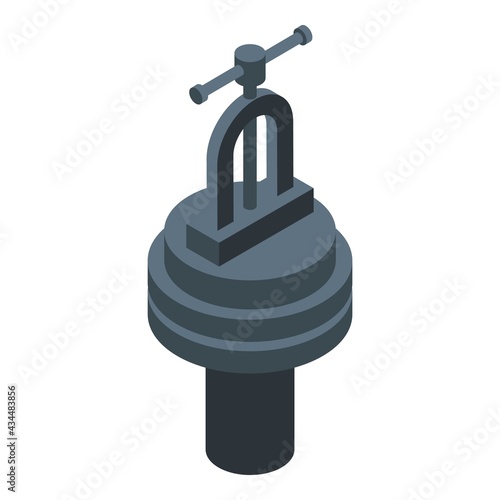 Work press machine icon. Isometric of Work press machine vector icon for web design isolated on white background