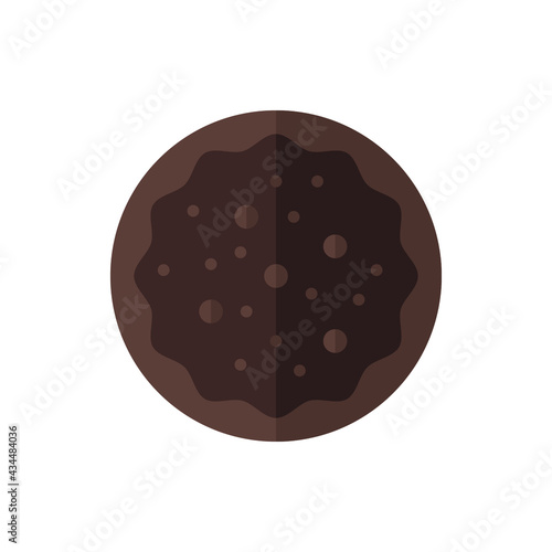 Cookie Cake Flat Icon Logo Illustration Vector Isolated. Mexican Food and Restaurant Icon-Set. Suitable for Web Design, Logo, App, and Upscale Your Business.