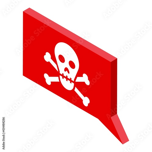 Malware attack icon. Isometric of Malware attack vector icon for web design isolated on white background
