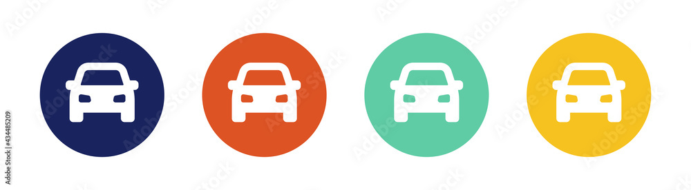 Car icon. Auto vehicle isolated. Transport icons. Automobile silhouette front view. Car icon. Auto vehicle isolated. Transport icons. Automobile silhouette front view.