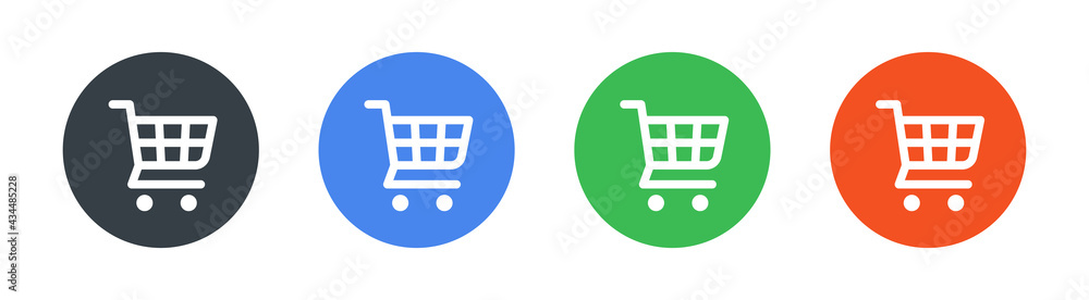 Online shopping cart icon button. Vector illustration Online shopping cart icon button. Vector illustration