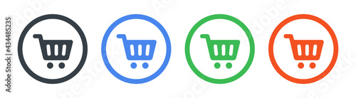 Shopping cart symbol shop and sale icon. Vector illustration