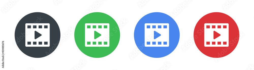 Multimedia player icon vector sets Multimedia player icon vector sets