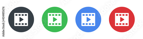 Multimedia player icon vector sets