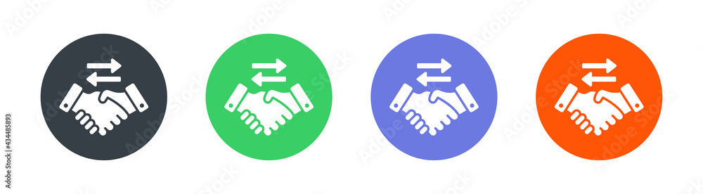 Handshake icon design. Business trading symbol vector illustration. Cooperate with business partner. Handshake icon design. Business trading symbol vector illustration. Cooperate with business partner.
