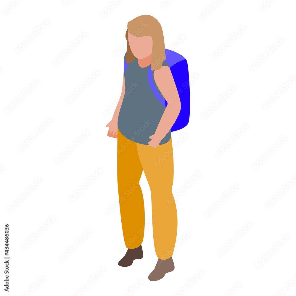 Tourist icon. Isometric of Tourist vector icon for web design isolated on white background Tourist icon. Isometric of Tourist vector icon for web design isolated on white background