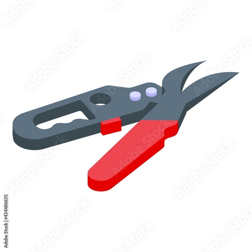 Bush secateurs icon. Isometric of Bush secateurs vector icon for web design isolated on white background