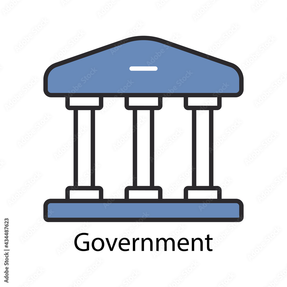 Government building icon. Two Tone line colored Design. the icon can be used for application icon, web icon, infographics. Editable stroke. Design template vector Government building icon. Two Tone line colored Design. the icon can be used for application icon, web icon, infographics. Editable stroke. Design template vector