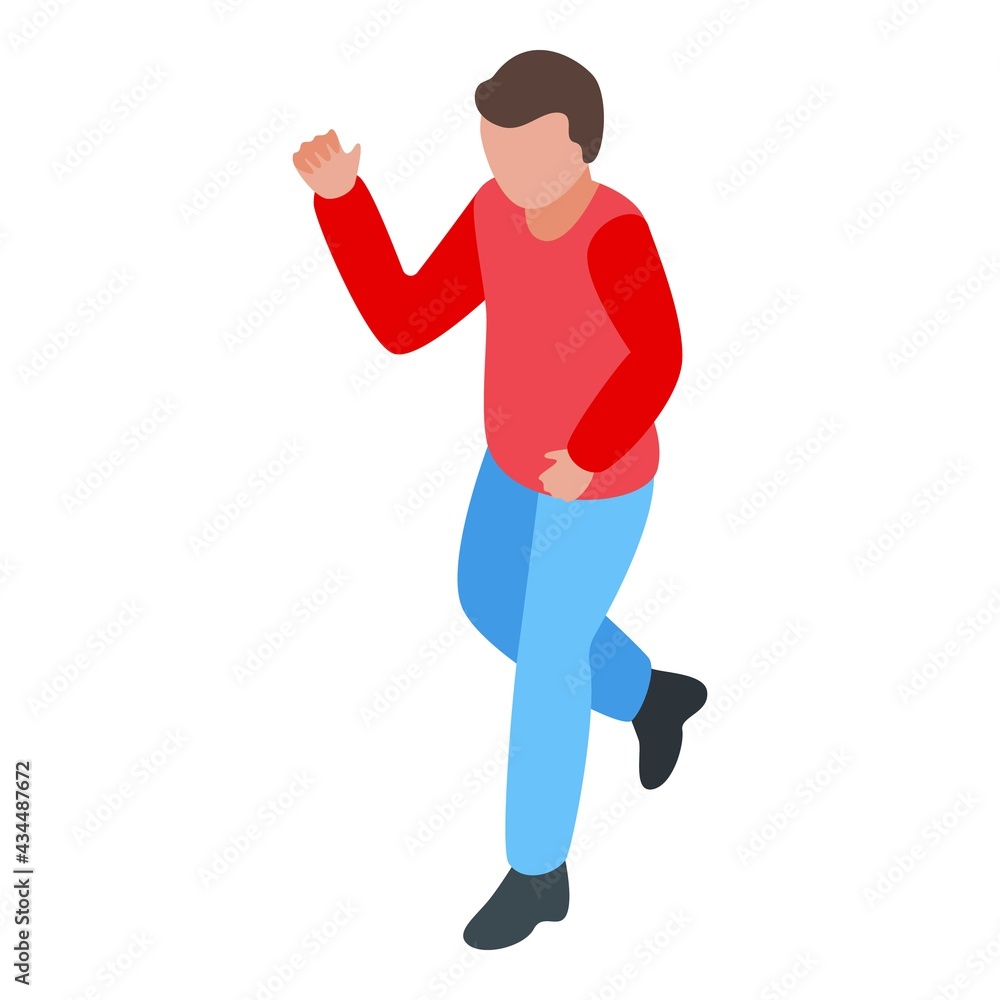 Successful campaign boy icon. Isometric of Successful campaign boy vector icon for web design isolated on white background Successful campaign boy icon. Isometric of Successful campaign boy vector icon for web design isolated on white background