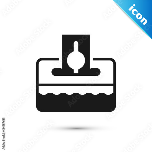 Grey Donate or pay your zakat as muslim obligatory icon isolated on white background. Muslim charity or alms in ramadan kareem before eid al-fir. Vector