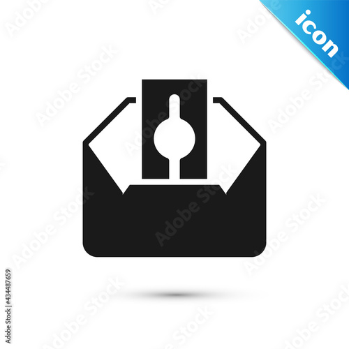 Grey Donate or pay your zakat as muslim obligatory icon isolated on white background. Muslim charity or alms in ramadan kareem before eid al-fir. Vector