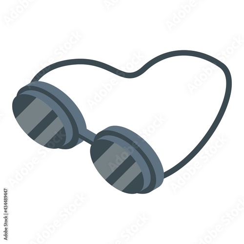 Solarium glasses icon. Isometric of Solarium glasses vector icon for web design isolated on white background