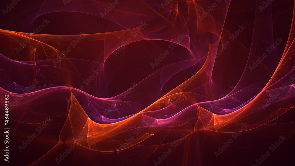 Fototapeta premium 3D rendering abstract multicolor fractal light background