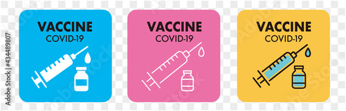 Medicine vaccine sign. Medical syringe icon. set vaccination vaccinated