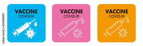 Medicine vaccine sign. Medical syringe icon. set vaccination vaccinated